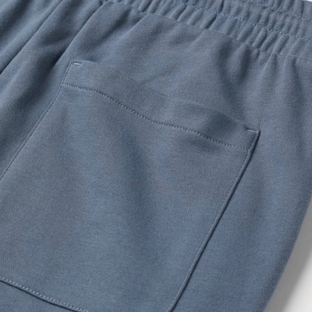 Mens H&M Regular-Fit Raw-Edge Hem French Terry Sweat Shorts - Dark Grey - Size M - Picture 2 of 11